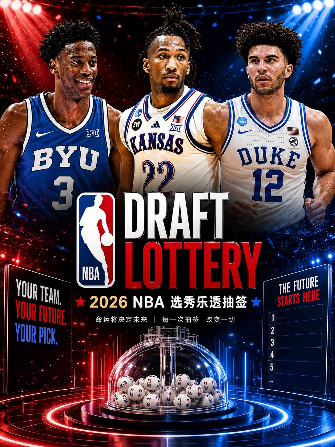 雷速体育官网首页-乐透抽签：奇才状元 爵士榜眼 快船喜提5号签 勇士第11 雷霆第12